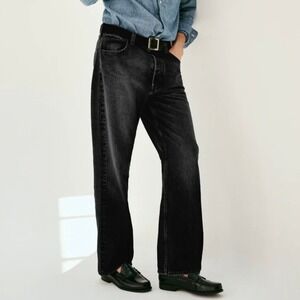 Alex Mill Relaxed Straight 5 Pocket Jean Vintage‎ Black Wash Denim Mens Sz 38
